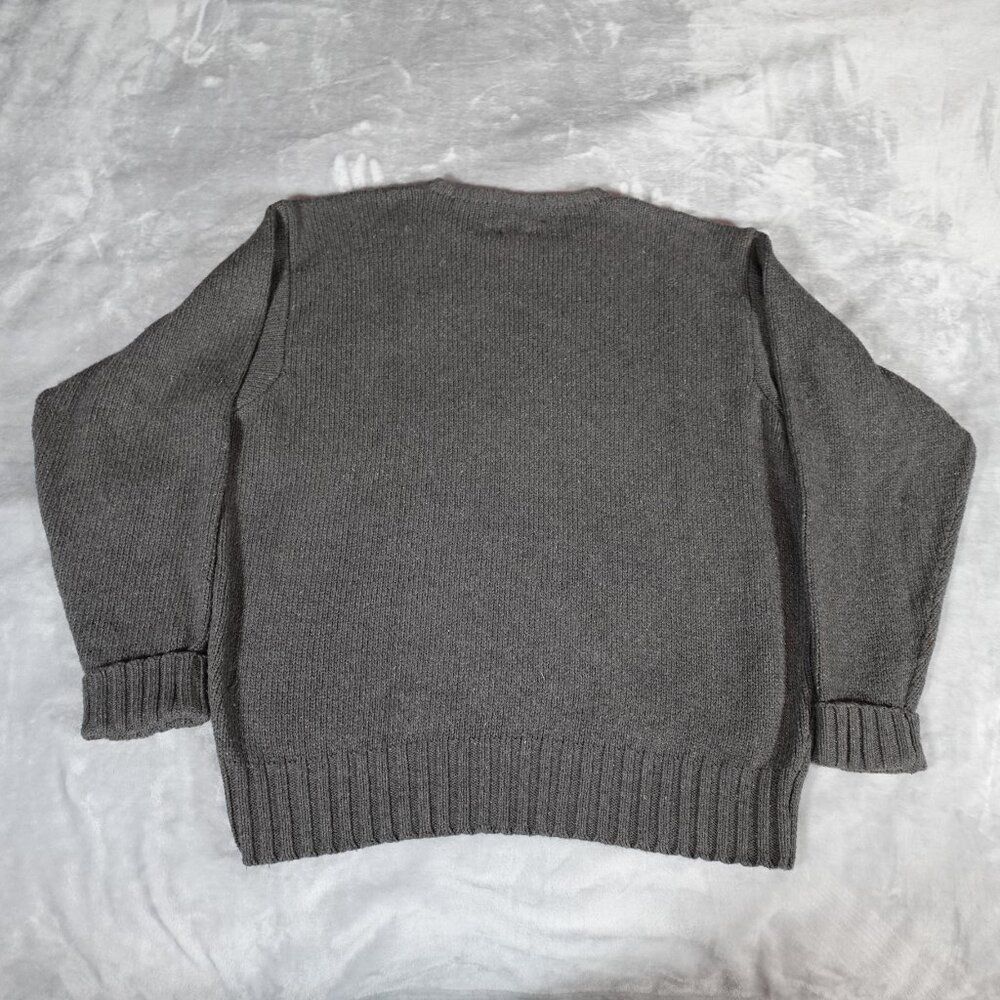 Vintage Polo Ralph Lauren Cotton Knit Sweater Mens XL Heavyweight Gray - Picture 5 of 8